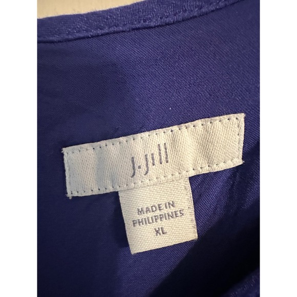 J Jill Tiered Dress Purple Maxi Dress Sleeveless Woman's XLarge XL Fairycore - Picture 14 of 14